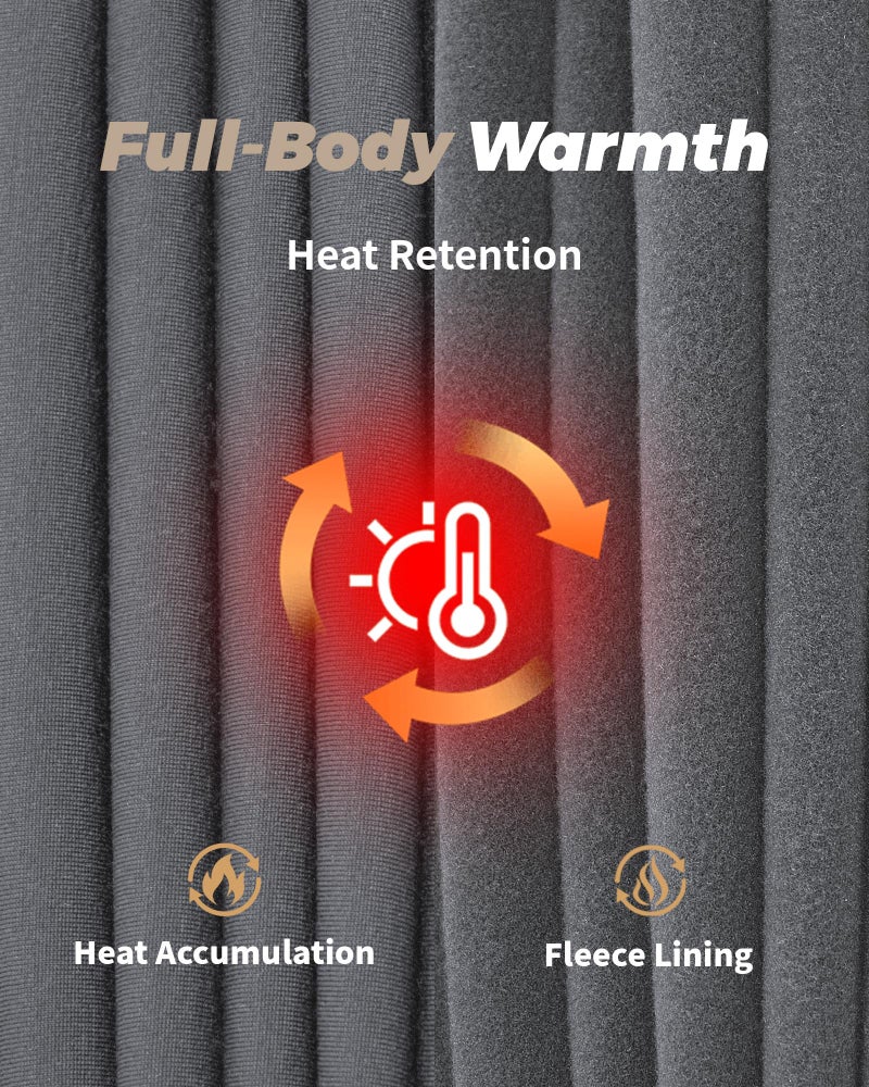 WEERTI Thermal Underwear for Men Long Johns with Fleece Lined Base Layer Men Cold Weather Top Bottom Grey - Image 3